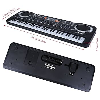 Amazon.co.jp: 61鍵盤 電子キーボード デジタルピアノ 知育楽器